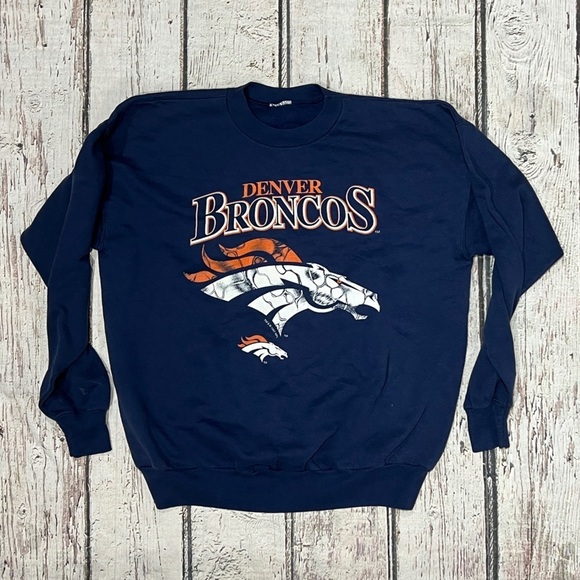 Vintage Denver Broncos NFL Football 1990s Sports Crewneck Sweatshirt - Picture 1 of 5